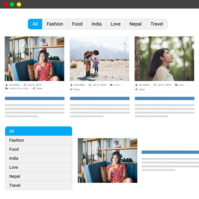 Blog Designer Pack Pro – Category Ajax Filter